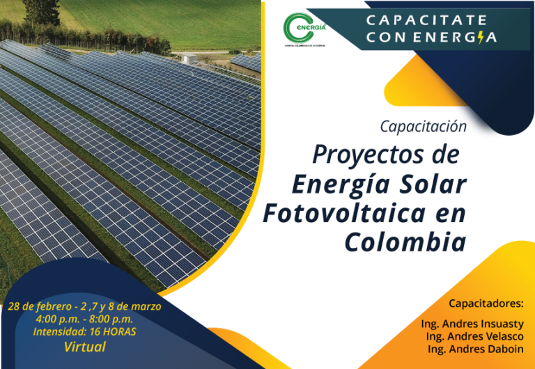 Capacitación: Proyectos de Energía Solar Fotovoltaica en Colombia